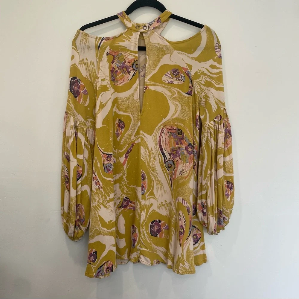 Free People Drift Away Boho Tunic Blouse Dress